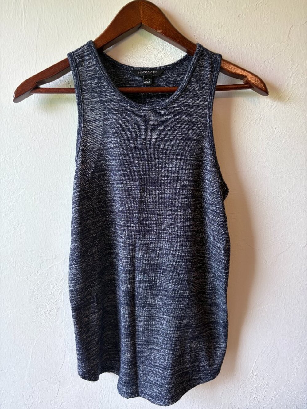 Banana Republic Navy Blue Space Dye Knit Tank Top Size XS